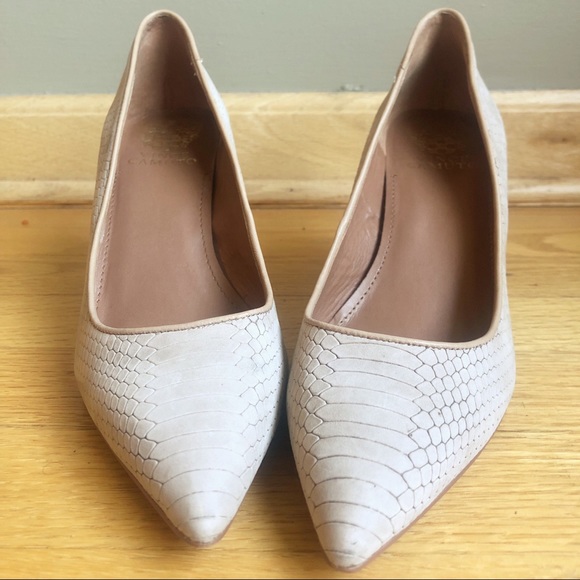 Vince Camuto Caprita snake-embossed suede heels - Picture 4 of 8